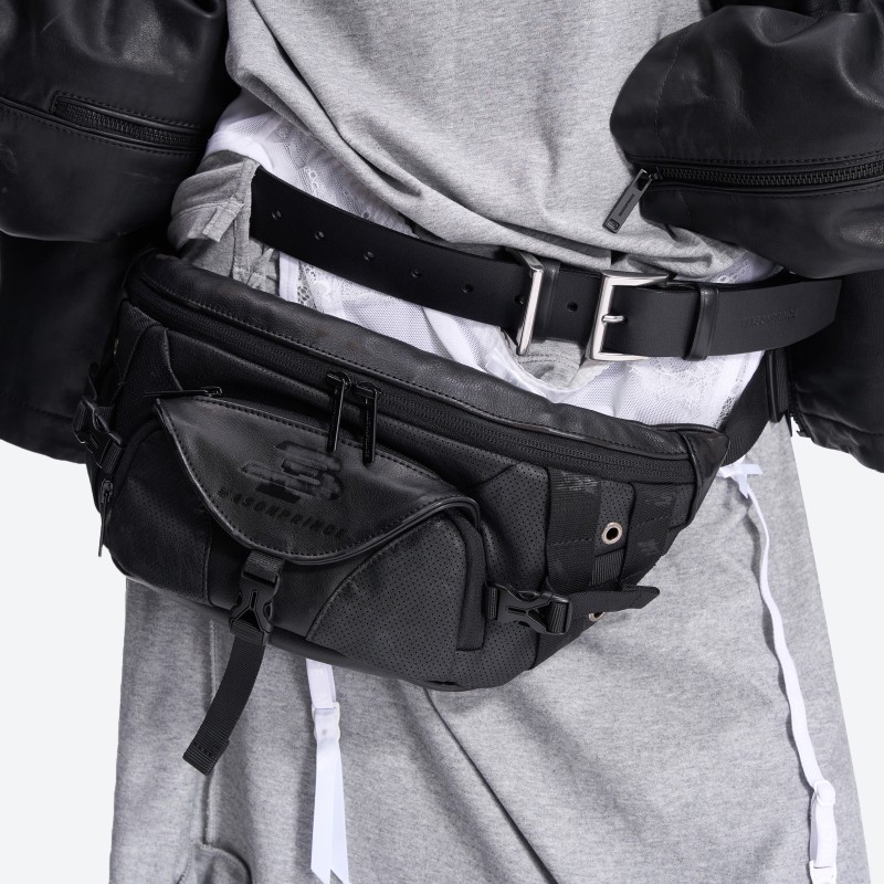 Leather Sporty Fanny Pack